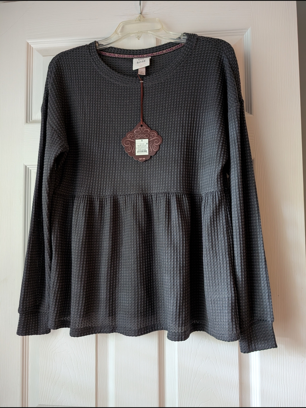 Knox Rose Waffle-Knit Peplum Tunic